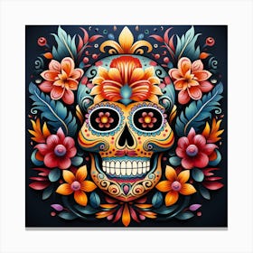 Day Of The Dead Sugar Skull Canvas Print