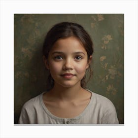 Portrait Of A Young Girl Canvas Print