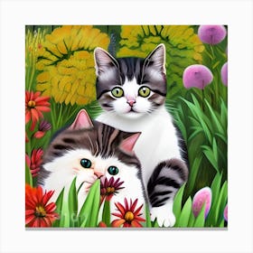 Adorable Cats Canvas Print