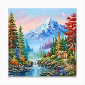 Cabin In The Woods Canvas Print