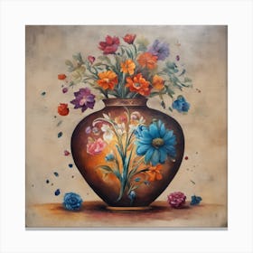 342801 A Wall Painting Of A Vase With Beautiful Colors An Xl 1024 V1 0 Canvas Print