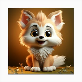 Cute Fox 51 Canvas Print