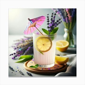 Lavender Garnish Cocktail Idea Canvas Print