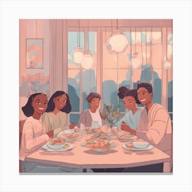 Family Dinner Canvas Print