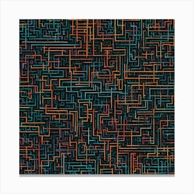 Abstract Maze Pattern Canvas Print