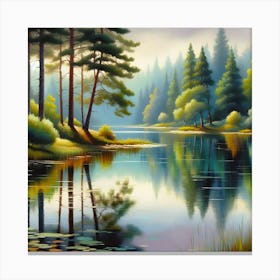 Russian Landscape Painting Canvas Print