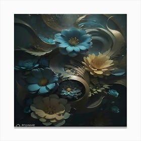 Flowers In The Dark Canvas Print