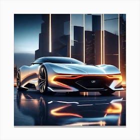 Futuristic Sports Car 32 Canvas Print