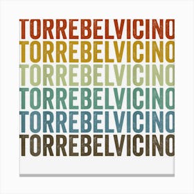 Torrebelvicino Town Retro Canvas Print