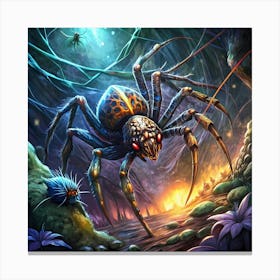 Spider In The Forest Canvas Print