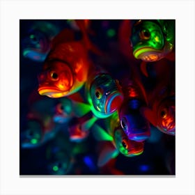 Glow In The Dark Fish Stampe su tela