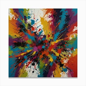 Chaotic Scribbles And Marks In Vibrant Colors 2 Canvas Print