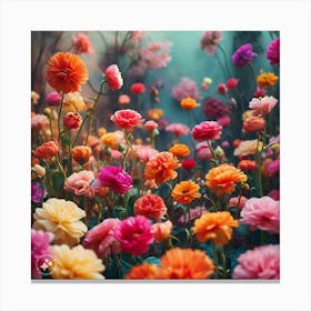 Dahlias Canvas Print