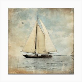 Vintage Sailboat 6 Canvas Print