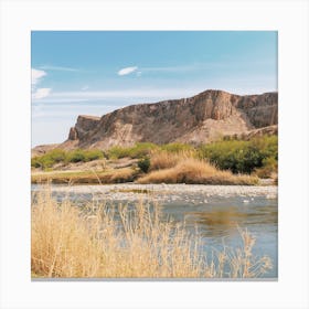 Texas River Scenery Square Canvas Print