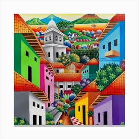 Colorful Village Canvas Print