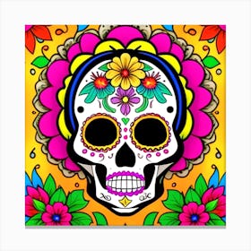 Day Of The Dead Sugar Skull Canvas Print