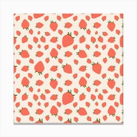 Strawberry Pattern Canvas Print