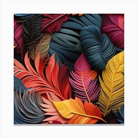 Colorful Feathers 2 Canvas Print