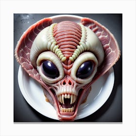 73 Alien Meat Canvas Print