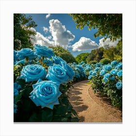 Blue Roses 1 Canvas Print