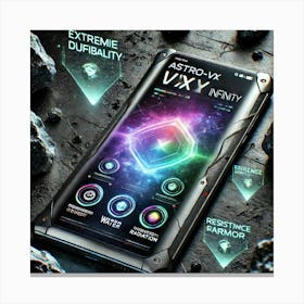 A Futuristic Smartphone, Astro Vx Infinity, Showca 4 Canvas Print