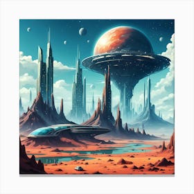 Cityscape of the Future Canvas Print