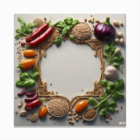 Frame Of Vegetables 5 Canvas Print