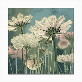 Tranquil Elegance Modern Muted Queen Anne's Lace Canvas Print