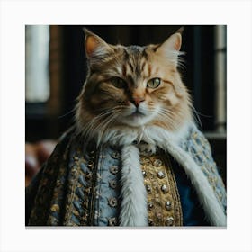 Leonardo Kino Xl A Cute Cat Wears Like A King 0 Canvas Print