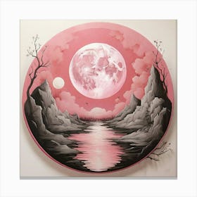  Pink Moon Art Print 1 Canvas Print