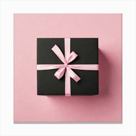 Gift Box On Pink Background 2 Canvas Print