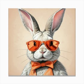 Rabbit In Sunglasses 17 Canvas Print