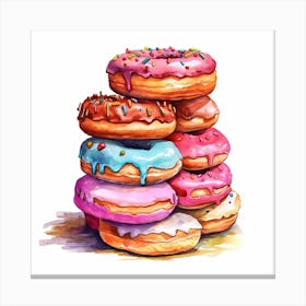 Stack Of Sprinkles Donuts 6 Canvas Print