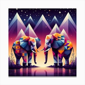 The Fearless Friends Elephants Canvas Print