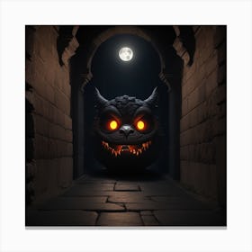 Dreamshaper V7 A 3d Hd Bag With A Monster Face Big Eyes Clear 0 Canvas Print