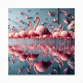 Flamingos 1 Canvas Print