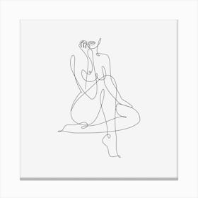 Line art nude Canvas Print