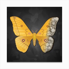 Mechanical Butterfly The Nudaurelia Dione On A Black Background Canvas Print