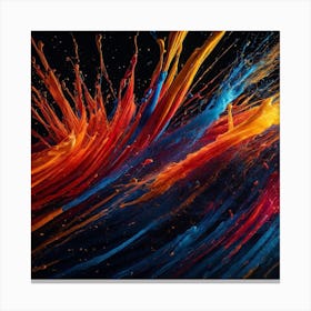 Abstract Paint Splash Canvas Print