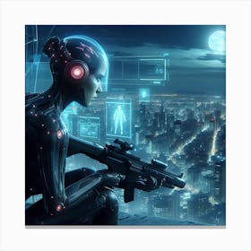 Futuristic Woman Canvas Print