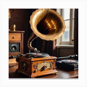 The Sound of Nostalgia: Rediscovering the Gramophone Canvas Print