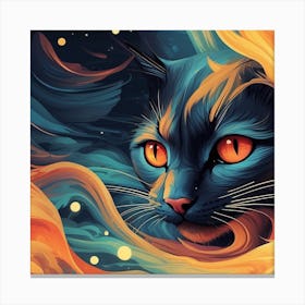 Cat Painting Canvas Print