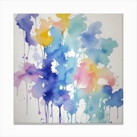 Watercolor Splatters 1 Canvas Print