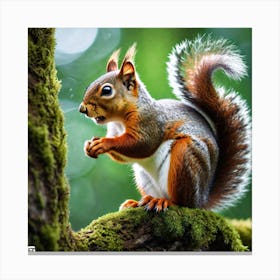 Squirrel In The Forest 283 Canvas Print