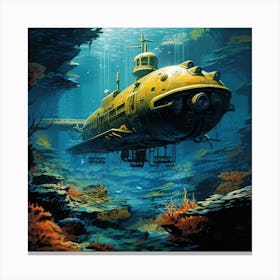 Underwater Submarine Canvas Print