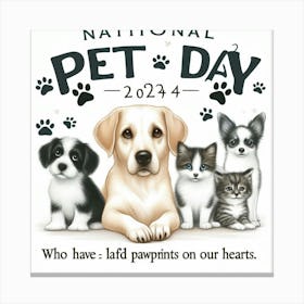 National Pet Day 5 Canvas Print