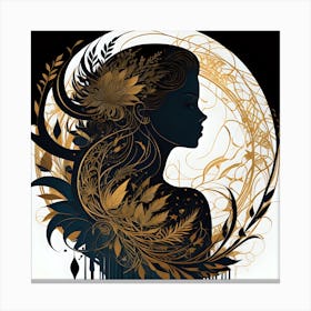 Woman In Gold Canvas Print