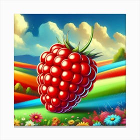 Raspberry In The Field Canvas Print