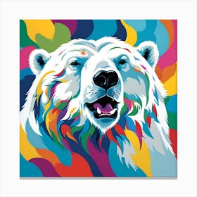 NEON POLAR BEAR Canvas Print